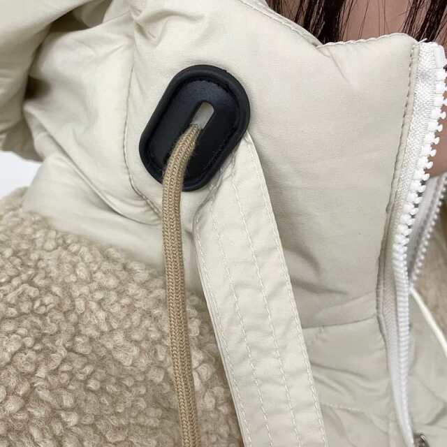 キルト切替ボアフードブルゾン