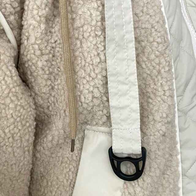 キルト切替ボアフードブルゾン