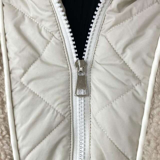 キルト切替ボアフードブルゾン