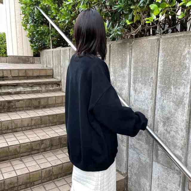 猫プリントロゴプルオーバー