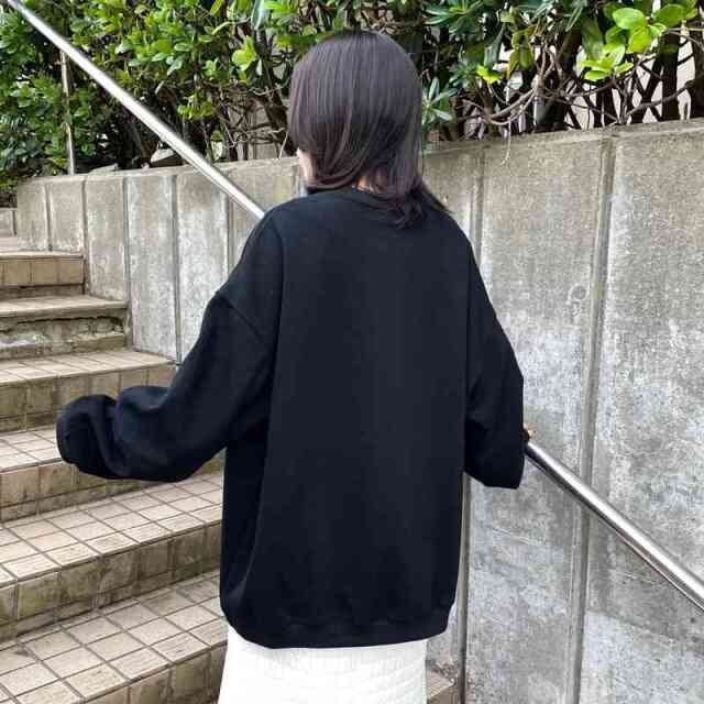 猫プリントロゴプルオーバー