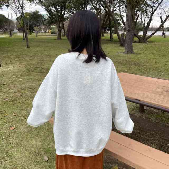 猫プリントロゴプルオーバー