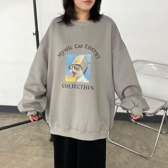 猫サングラスプルオーバー