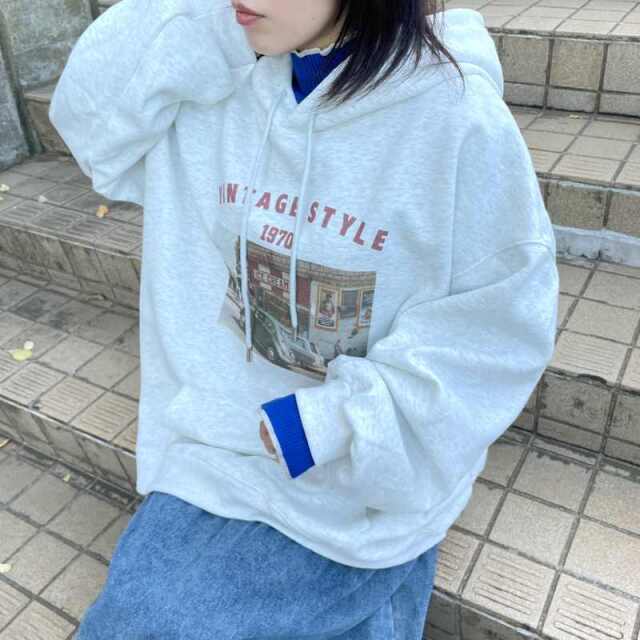 転写ロゴパーカー