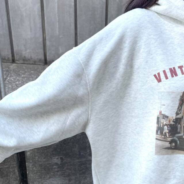 転写ロゴパーカー