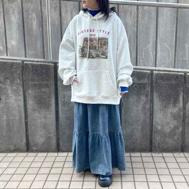 転写ロゴパーカー