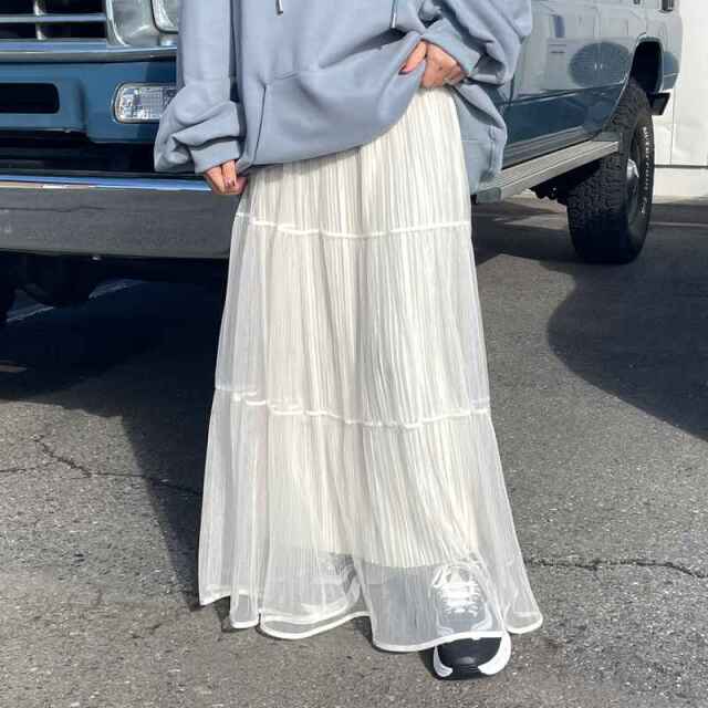 チュールラメプリーツスカート