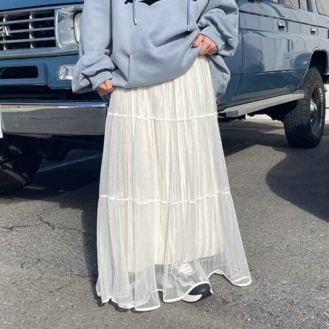 チュールラメプリーツスカート