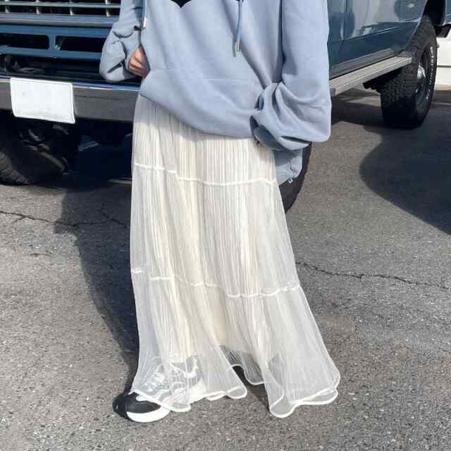 チュールラメプリーツスカート