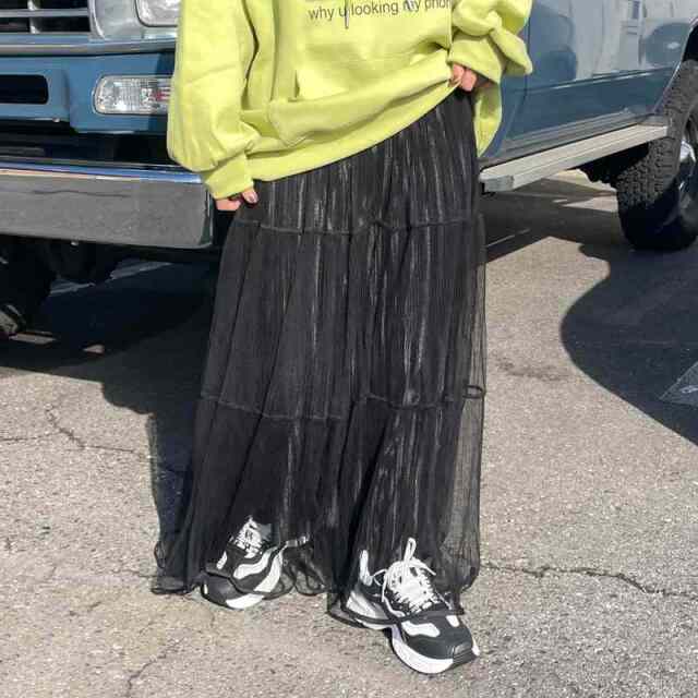 チュールラメプリーツスカート