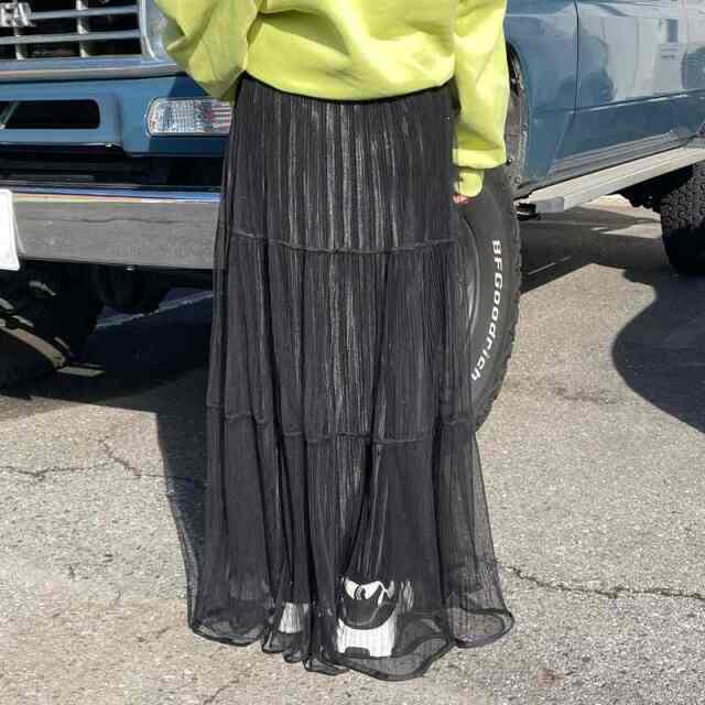 チュールラメプリーツスカート