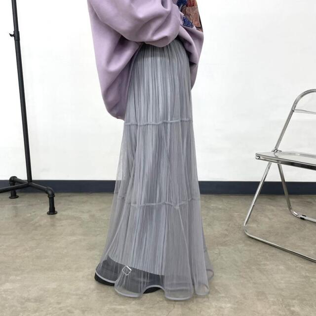 チュールラメプリーツスカート