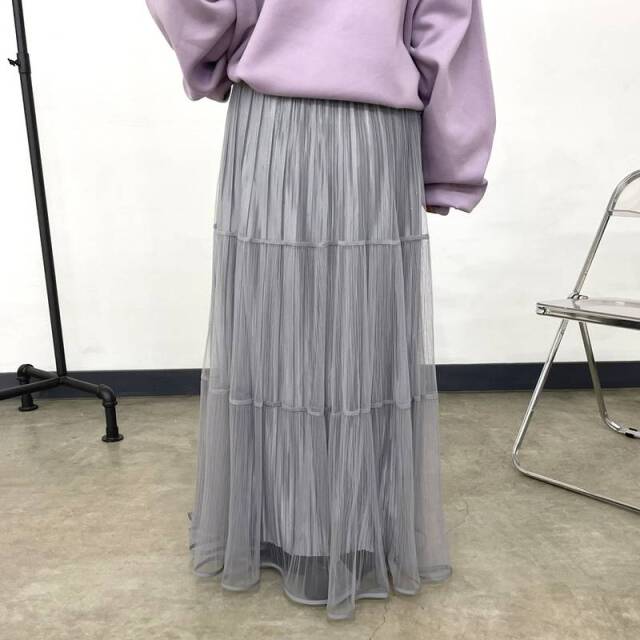 チュールラメプリーツスカート