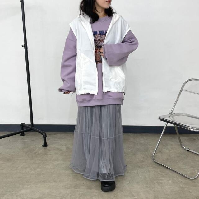 チュールラメプリーツスカート