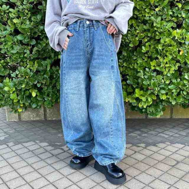 デニムバレルパンツ