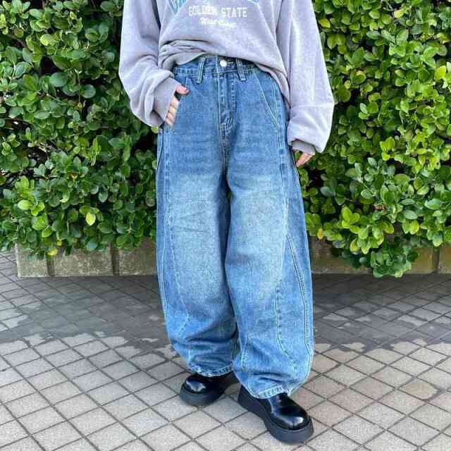 デニムバレルパンツ