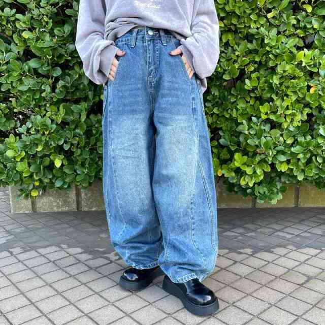 デニムバレルパンツ