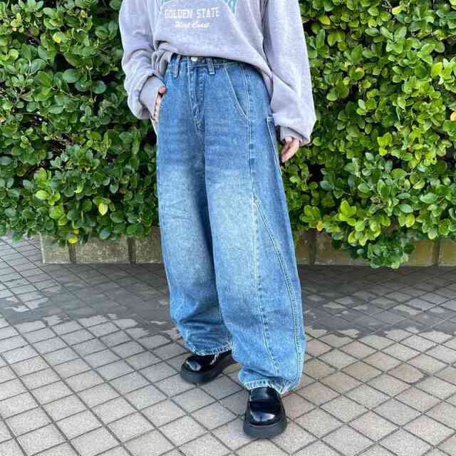 デニムバレルパンツ