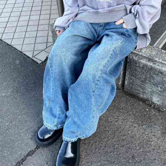 デニムバレルパンツ