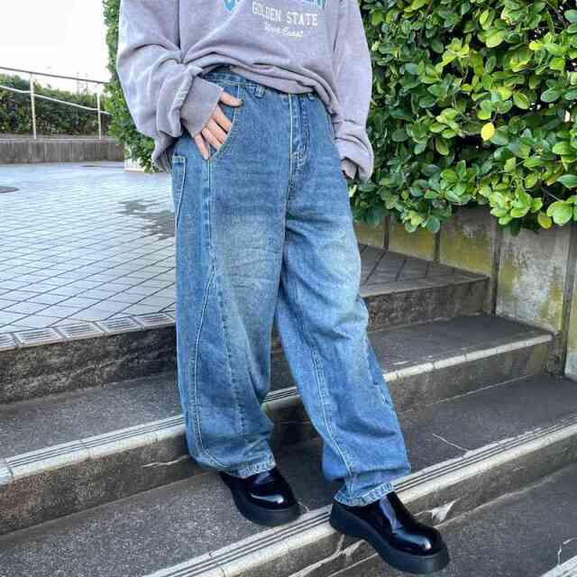 デニムバレルパンツ