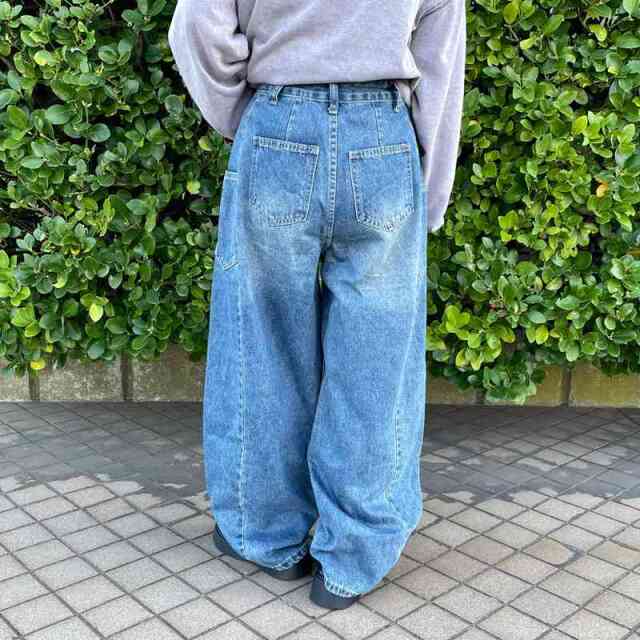 デニムバレルパンツ
