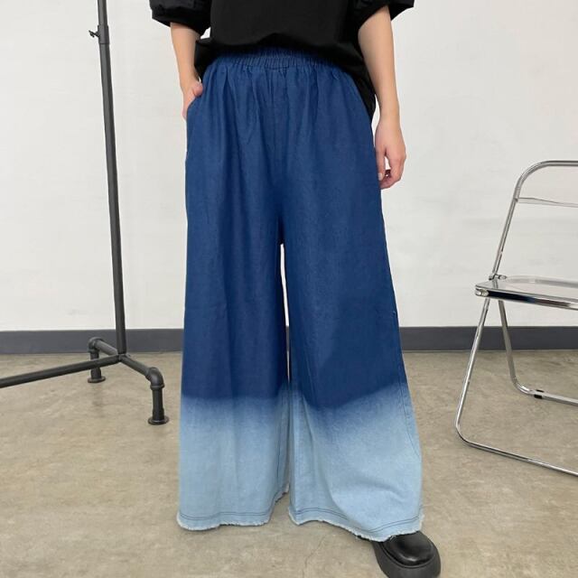 グラデーションデニムパンツ