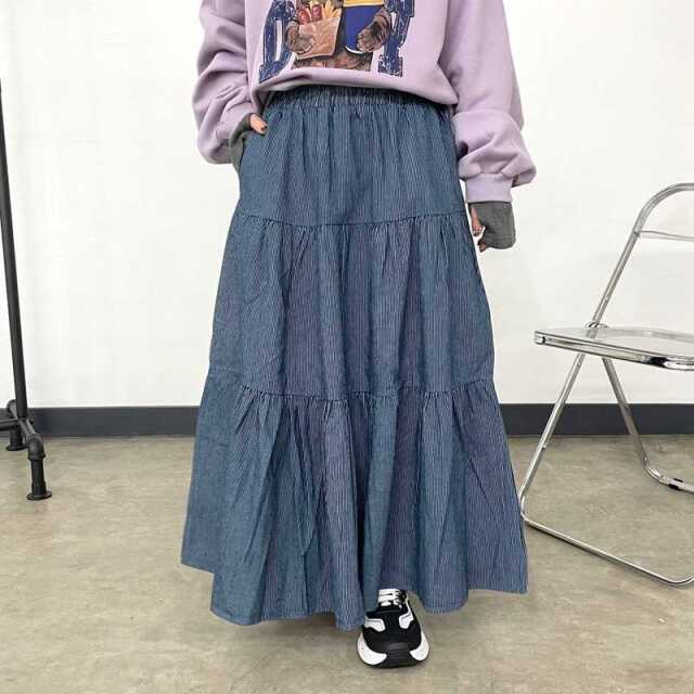 ヒッコリーティアードスカート