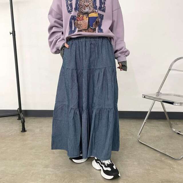 ヒッコリーティアードスカート