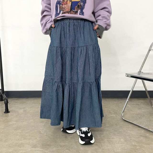 ヒッコリーティアードスカート