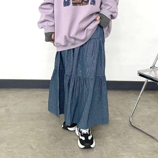 ヒッコリーティアードスカート