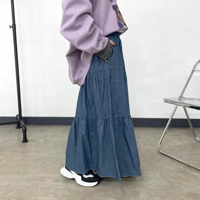 ヒッコリーティアードスカート