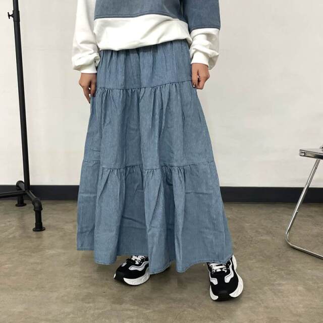 ヒッコリーティアードスカート