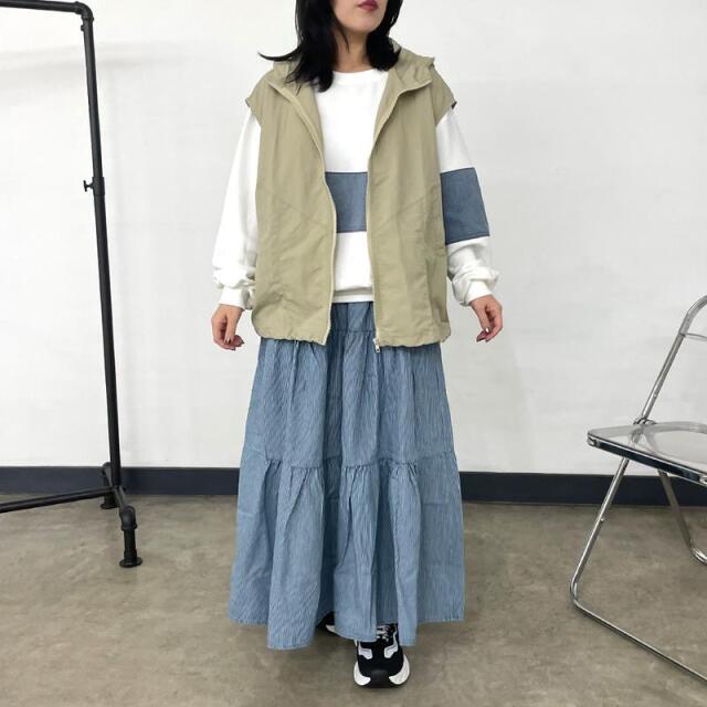 ヒッコリーティアードスカート