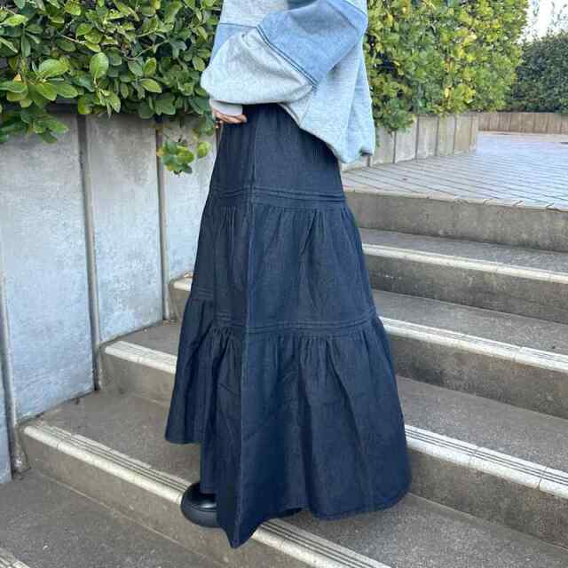 デニムティアードスカート