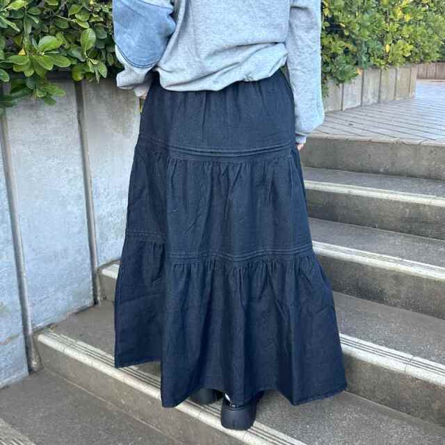 デニムティアードスカート