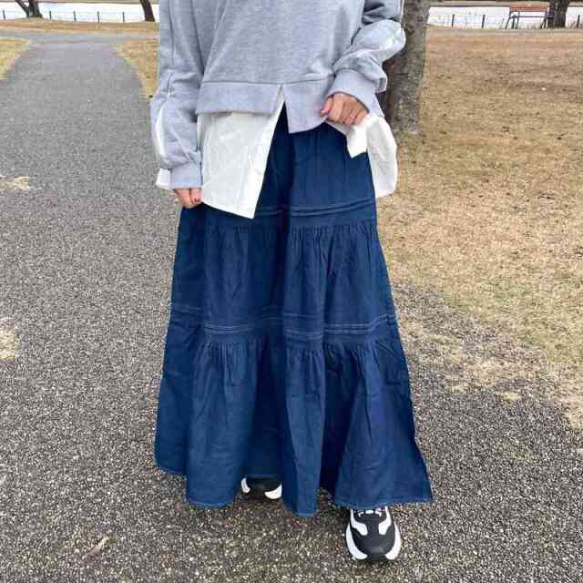 デニムティアードスカート