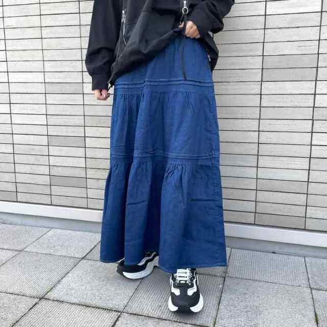デニムティアードスカート