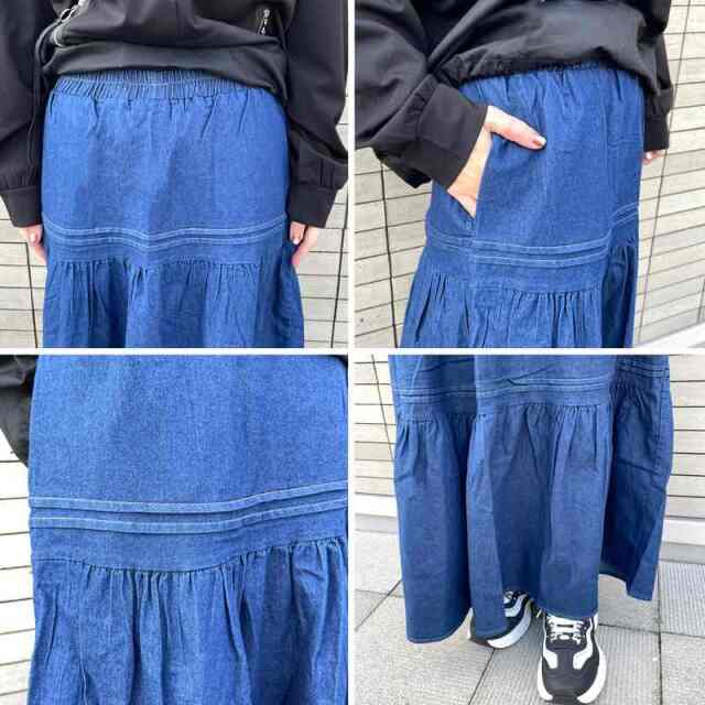 デニムティアードスカート