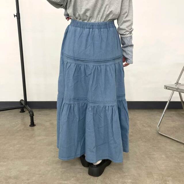 デニムティアードスカート