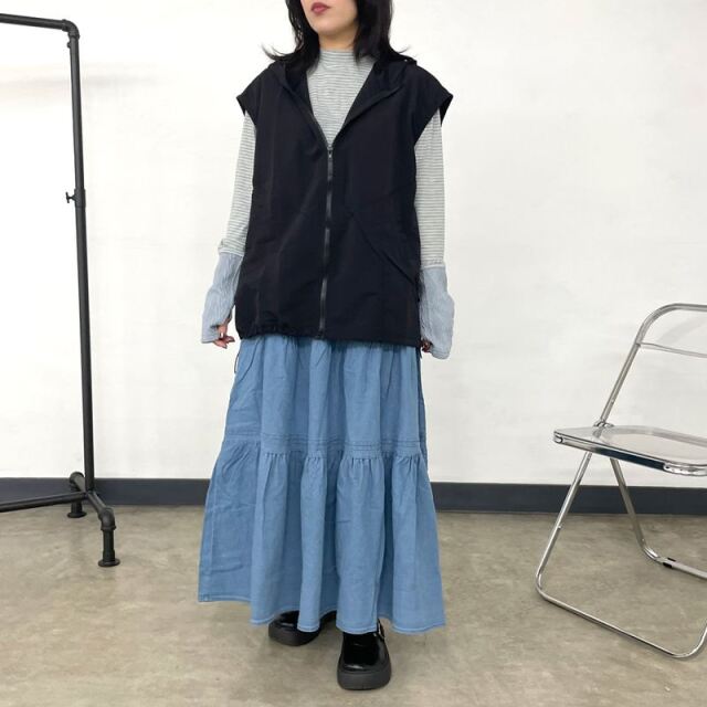 デニムティアードスカート