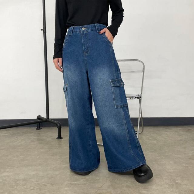 デニムカーゴパンツ