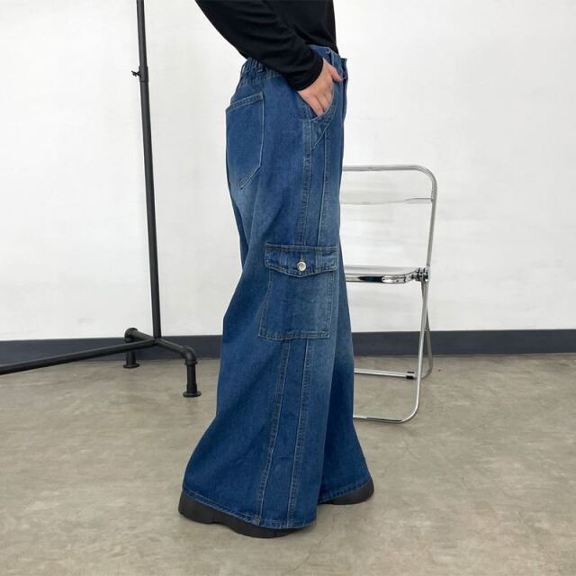デニムカーゴパンツ