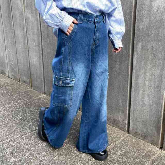 デニムカーゴパンツ