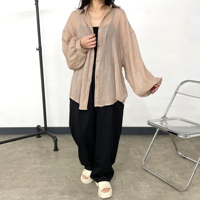 ガーゼシアーシャツ