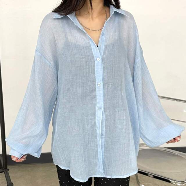 ガーゼシアーシャツ