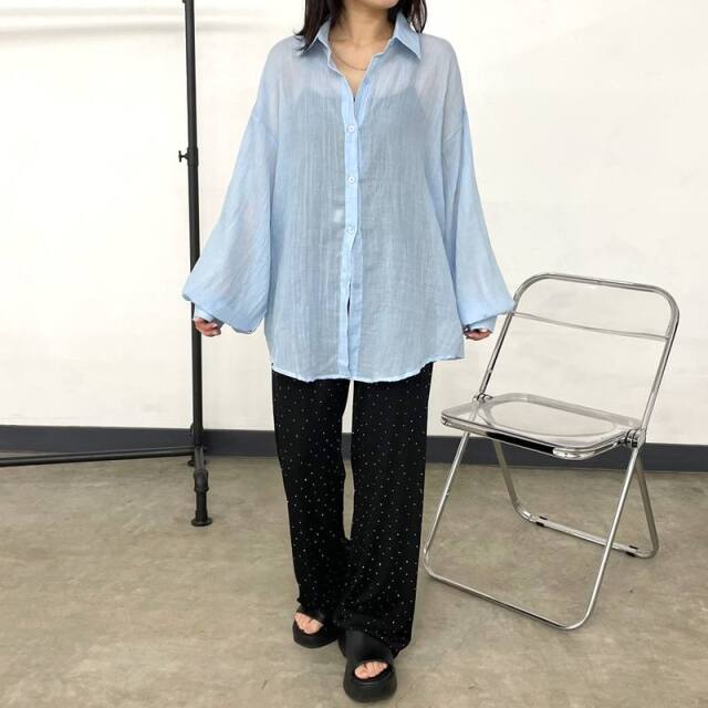 ガーゼシアーシャツ