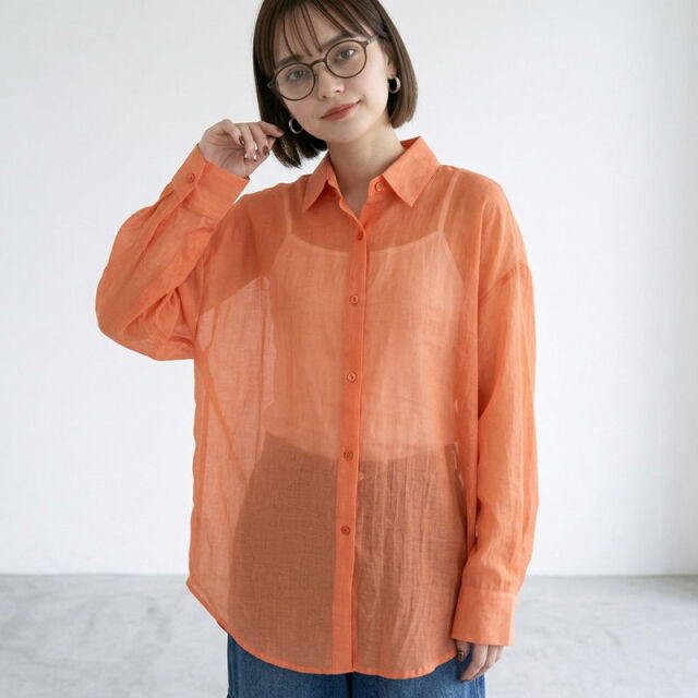ガーゼシアーシャツ