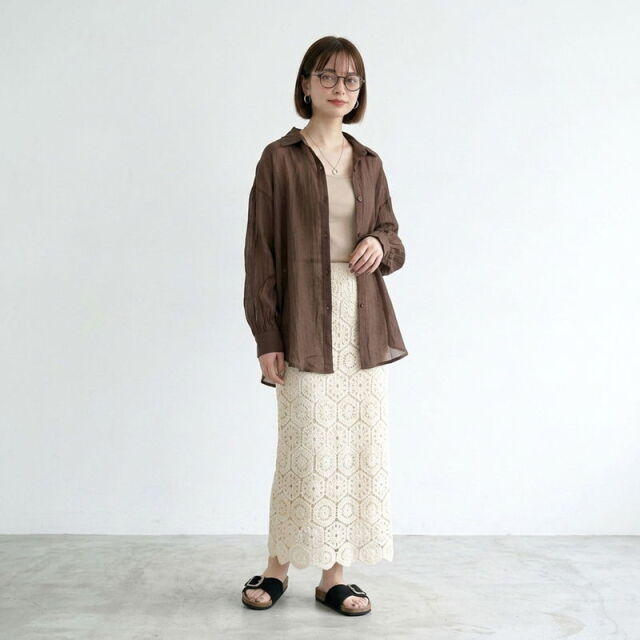 ガーゼシアーシャツ