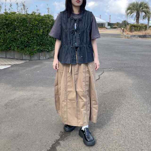 デニムリボンベスト