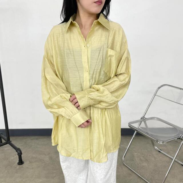 バックドロストシアーシャツ